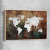 World Grunge raw oak framed canvas is a high quality print in our city skyline, travel prints and maps collection