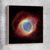 Space prints and wall art of Helix Nebula with raw oak framed canvas