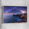 Space prints and wall art of Night Milky Way with raw oak framed canvas
