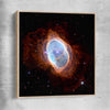 Space prints and wall art of Southern Ring Nebula with raw oak framed canvas