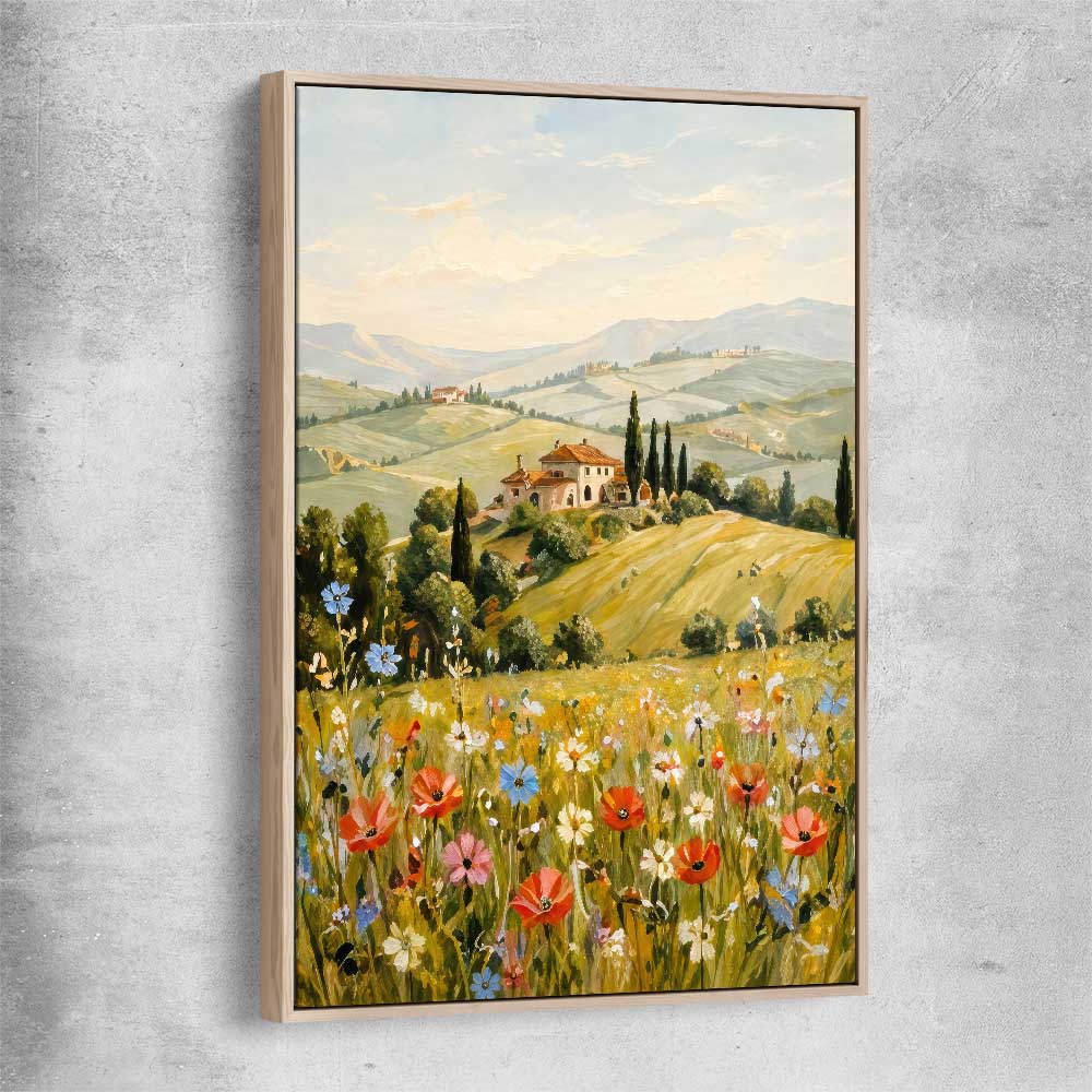 Golden Field Strokes raw oak framed canvas is a high quality print in our city skyline, travel prints and maps collection