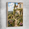 Provence In Bloom raw oak framed canvas is a high quality print in our city skyline, travel prints and maps collection
