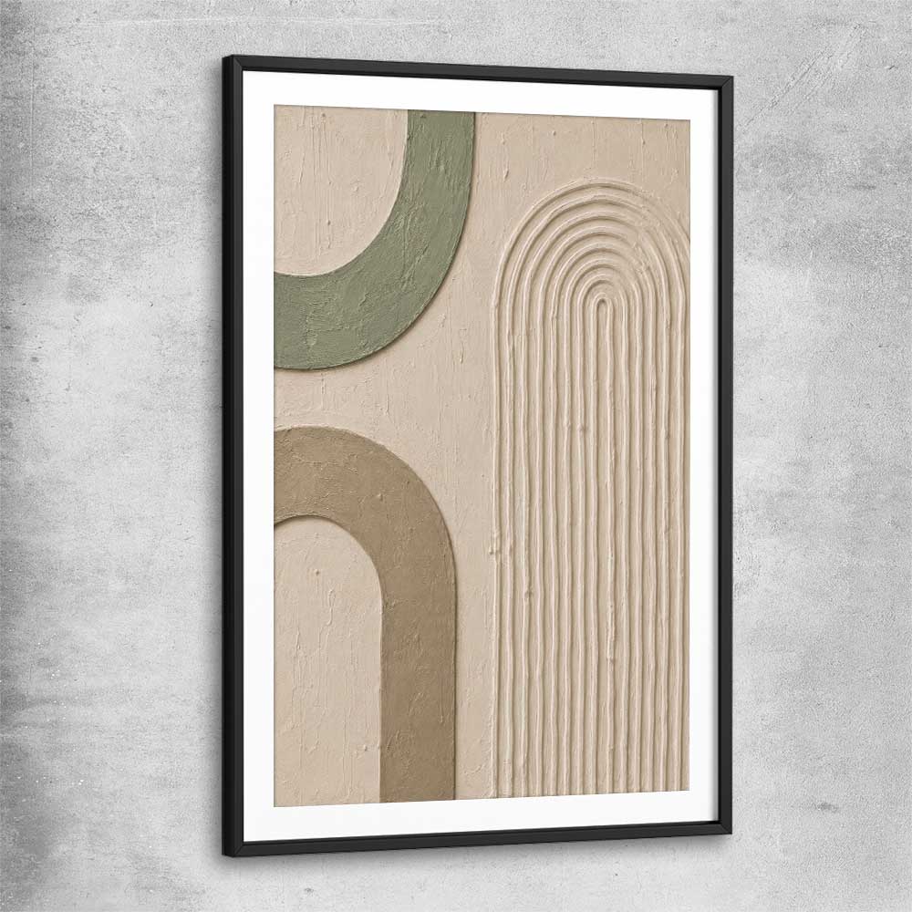 Arches No. 2 black glass front frame - part of our high quality canvas abstract wall art collection