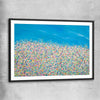 Banks of Atlantics black glass front frame - part of our high quality canvas abstract wall art collection