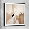 Beige Neutral black glass front frame - part of our high quality canvas abstract wall art collection