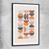 Bohemian Moons black glass front frame - part of our high quality canvas abstract wall art collection