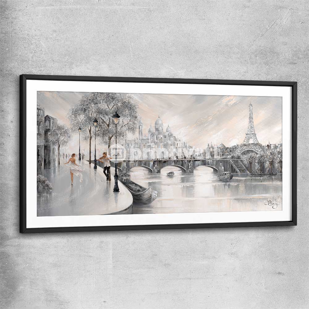 Captured By You black glass front frame - part of our high quality canvas abstract wall art collection