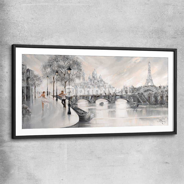 Captured By You black glass front frame - part of our high quality canvas abstract wall art collection