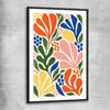 Chromatic Garden black glass front frame - part of our high quality canvas abstract wall art collection