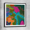 Colour has Joy black glass front frame - part of our high quality canvas abstract wall art collection