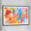 Colour Rays black glass front frame - part of our high quality canvas abstract wall art collection