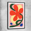 Coral Petal black glass front frame - part of our high quality canvas abstract wall art collection