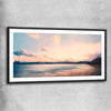 Dawn at Sea black glass front frame - part of our high quality canvas abstract wall art collection