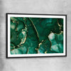 Deep Turquoise black glass front frame - part of our high quality canvas abstract wall art collection