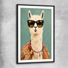 Drama Llama black glass front frame - part of our high quality canvas abstract wall art collection