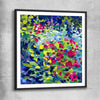 Flourished Dots black glass front frame - part of our high quality canvas abstract wall art collection
