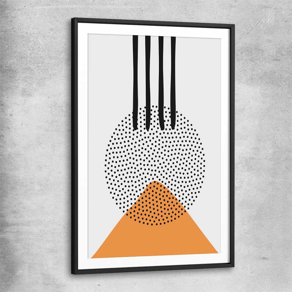 Formations One black glass front frame - part of our high quality canvas abstract wall art collection