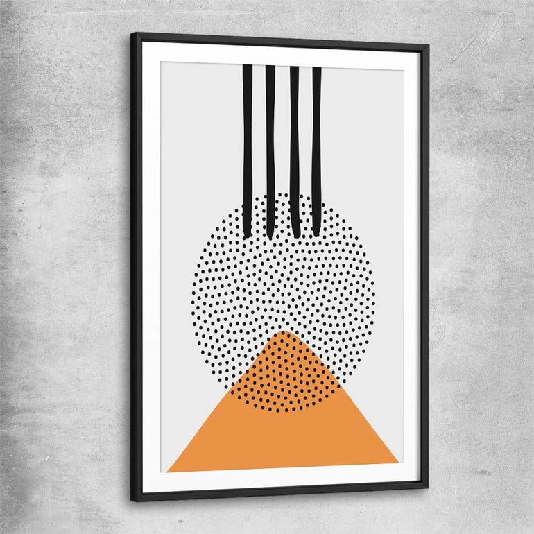 Formations One black glass front frame - part of our high quality canvas abstract wall art collection