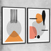 Formations Pair black glass front frame - part of our high quality canvas abstract wall art collection