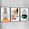 Formations Set black glass front frame - part of our high quality canvas abstract wall art collection