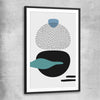 Formations Three black glass front frame - part of our high quality canvas abstract wall art collection
