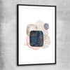 Geometric Dots black glass front frame - part of our high quality canvas abstract wall art collection