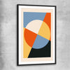 Geometry Burst Three black glass front frame - part of our high quality canvas abstract wall art collection