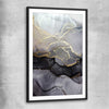 Gold Strokes black glass front frame - part of our high quality canvas abstract wall art collection