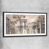 Golden Glimpse, Paris black glass front frame - part of our high quality canvas abstract wall art collection