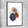 Golden Lines black glass front frame - part of our high quality canvas abstract wall art collection