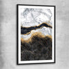 Golden Marble Two black glass front frame - part of our high quality canvas abstract wall art collection