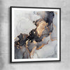 Golden Tones black glass front frame - part of our high quality canvas abstract wall art collection
