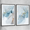 Golden Veins Pair black glass front frame - part of our high quality canvas abstract wall art collection