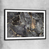 Grey Vapours black glass front frame - part of our high quality canvas abstract wall art collection
