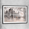 Iconic, Vintage Flinders black glass front frame - part of our high quality canvas abstract wall art collection