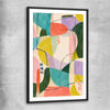 Layered Open Colour black glass front frame - part of our high quality canvas abstract wall art collection