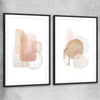 Light Geometric Pair black glass front frame - part of our high quality canvas abstract wall art collection