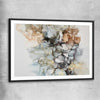Luxury Waves black glass front frame - part of our high quality canvas abstract wall art collection