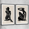 Matisse Shadow Pair black glass front frame - part of our high quality canvas abstract wall art collection
