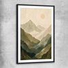 Mountain Haze black glass front frame - part of our high quality canvas abstract wall art collection