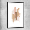 Neutral Strokes One black glass front frame - part of our high quality canvas abstract wall art collection