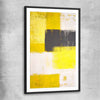 Pastel Yellow black glass front frame - part of our high quality canvas abstract wall art collection