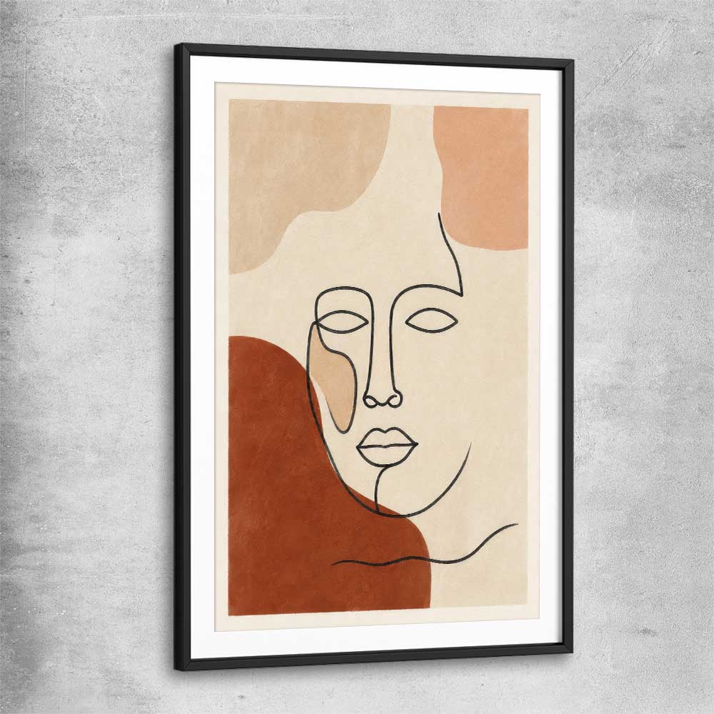 Portrait Daydream black glass front frame - part of our high quality canvas abstract wall art collection