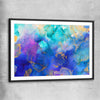 Purple Vibrancy black glass front frame - part of our high quality canvas abstract wall art collection