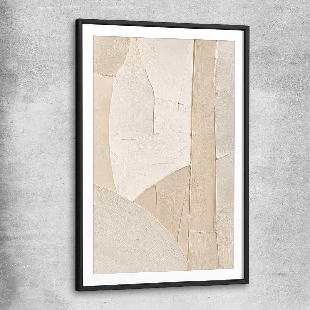 Quiet Forms black glass front frame - part of our high quality canvas abstract wall art collection