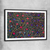 Rebirth's Energy black glass front frame - part of our high quality canvas abstract wall art collection