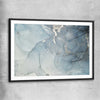 Silver Daze black glass front frame - part of our high quality canvas abstract wall art collection