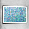 Sparkly Water black glass front frame - part of our high quality canvas abstract wall art collection