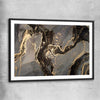 Golden Drift black glass front frame - part of our high quality canvas abstract wall art collection