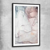 Subtle Pink One black glass front frame - part of our high quality canvas abstract wall art collection